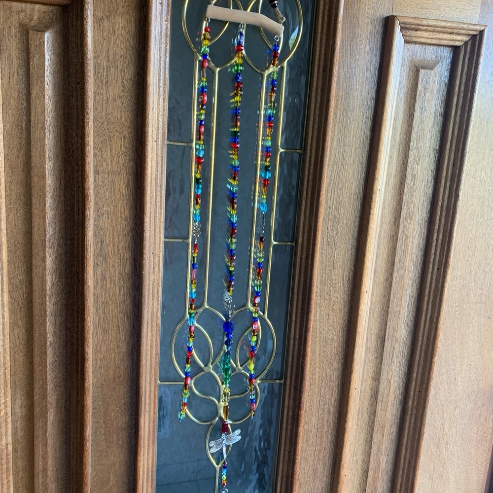 Colorful handmade glass beaded art Sun Catcher